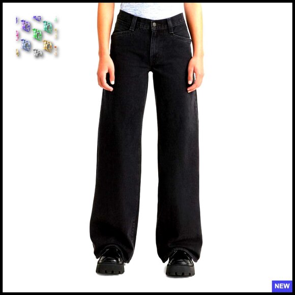 Denim - Wide Leg Baggy Jeans Y2K Retro Streetwear Non-Stretch Loose Fit